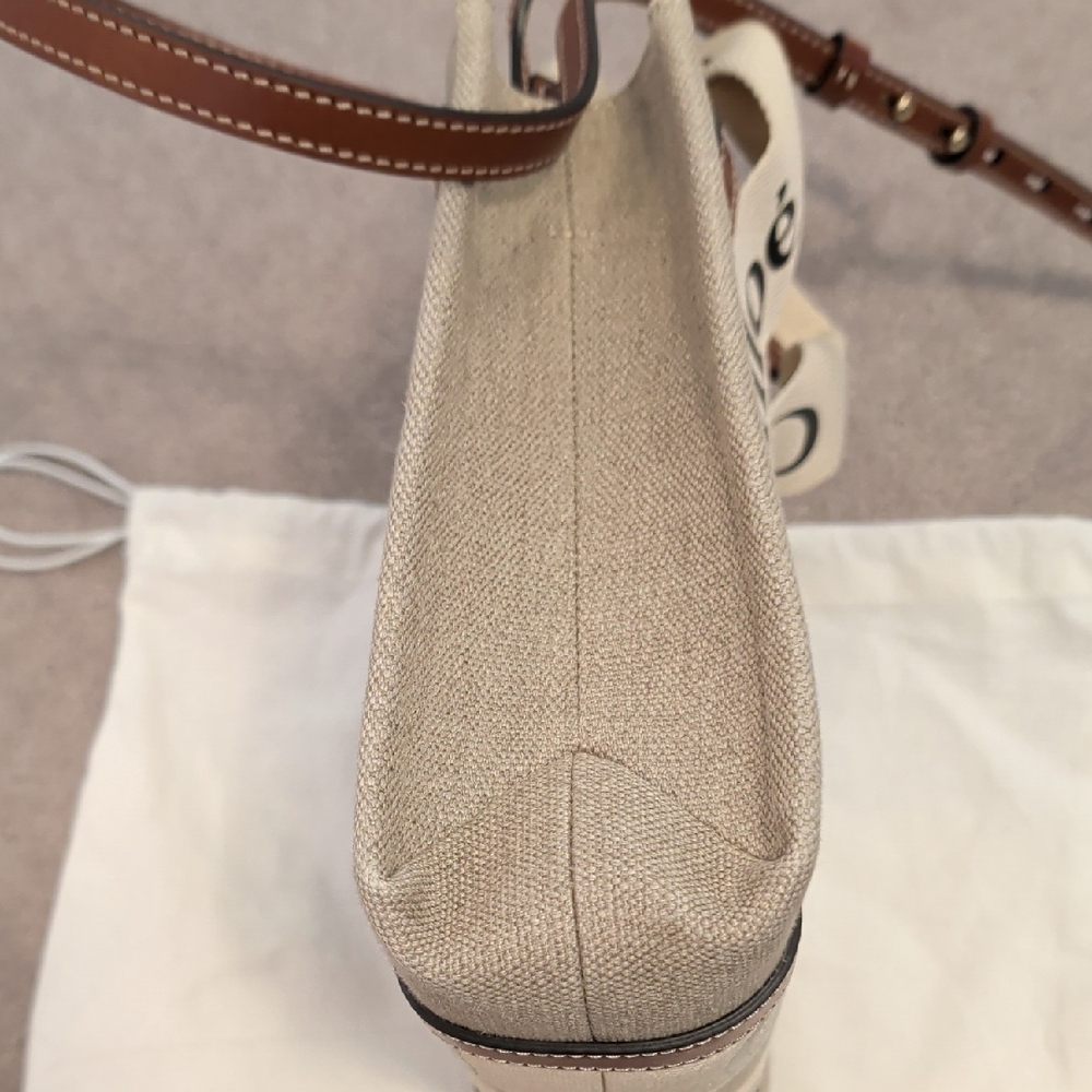 Chloé Beige and Brown Mini Woody Tote Bag - Picture 14 of 17